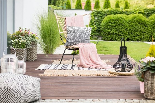 rugs throws cushions outdoor soft furnishings