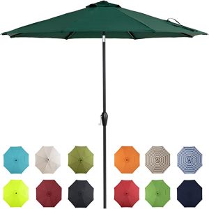 Tempera 9 Ft Patio Umbrella Outdoor Garden Table Umbrella with Push Button Tilt and Crank,8 Steel Ribs,